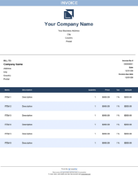 import export invoice template