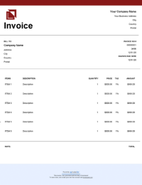 marketing business invoice template