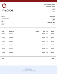 material purchase invoice template