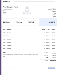 Download power washing estimate template