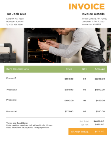 Handyman Invoice Templates