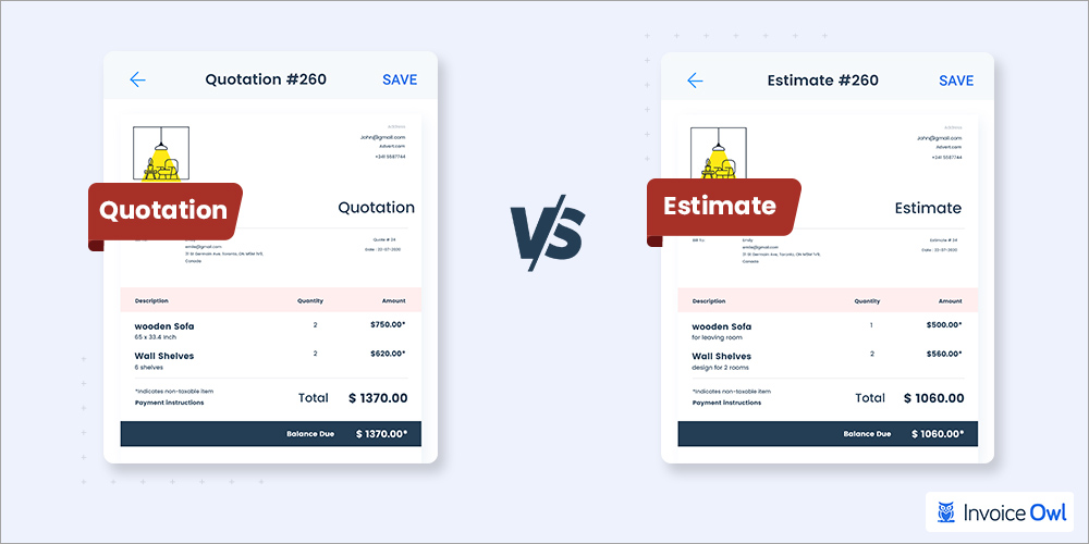 quote vs estimate