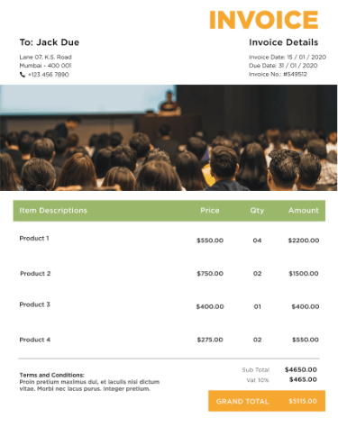 Rental Invoice Templates