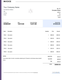 sole proprietor invoice template