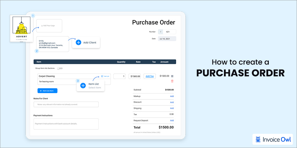 how to create a purchase order