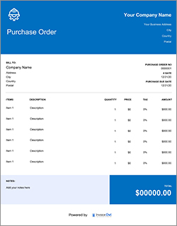 purchase order template