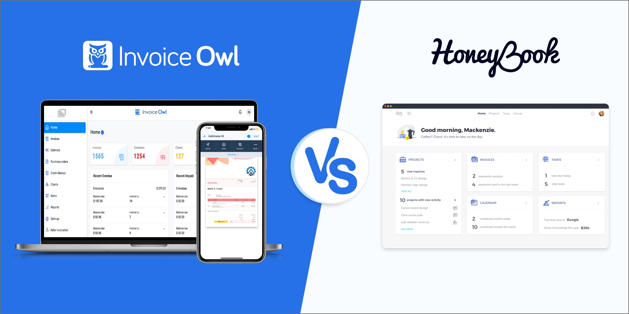 InvoiceOwl vs honeybook