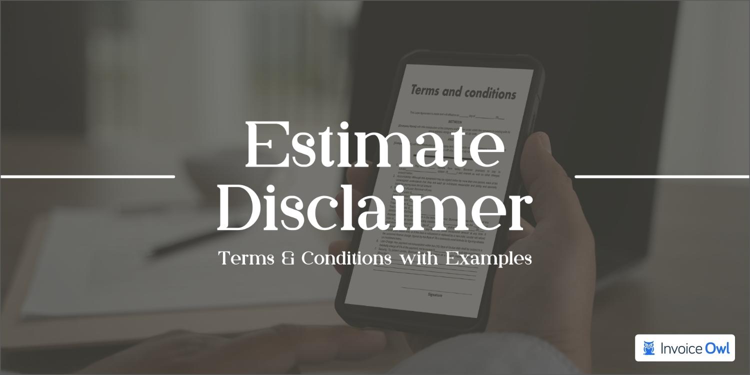 Estimate Disclaimer