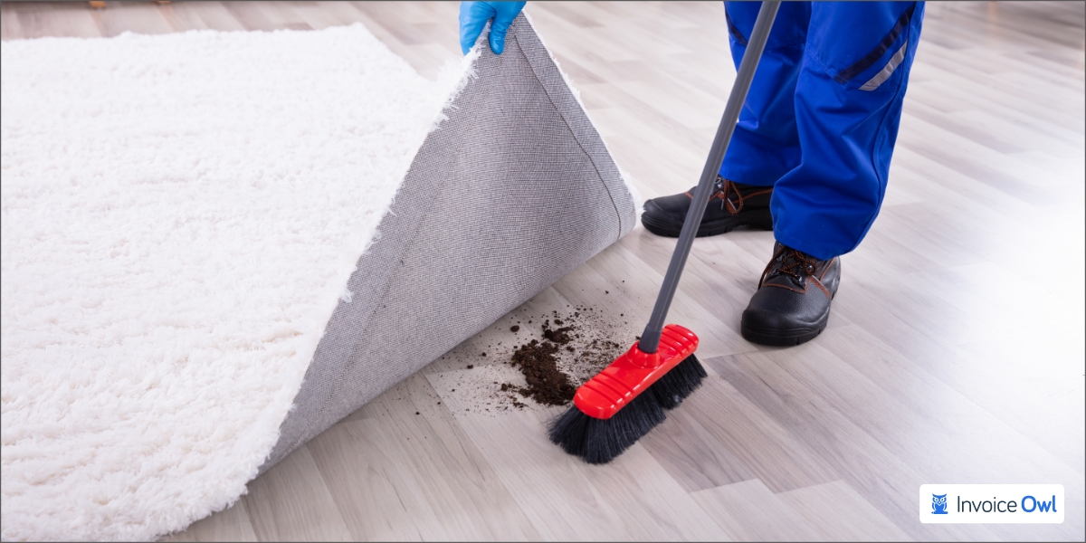 Janitor cleaning