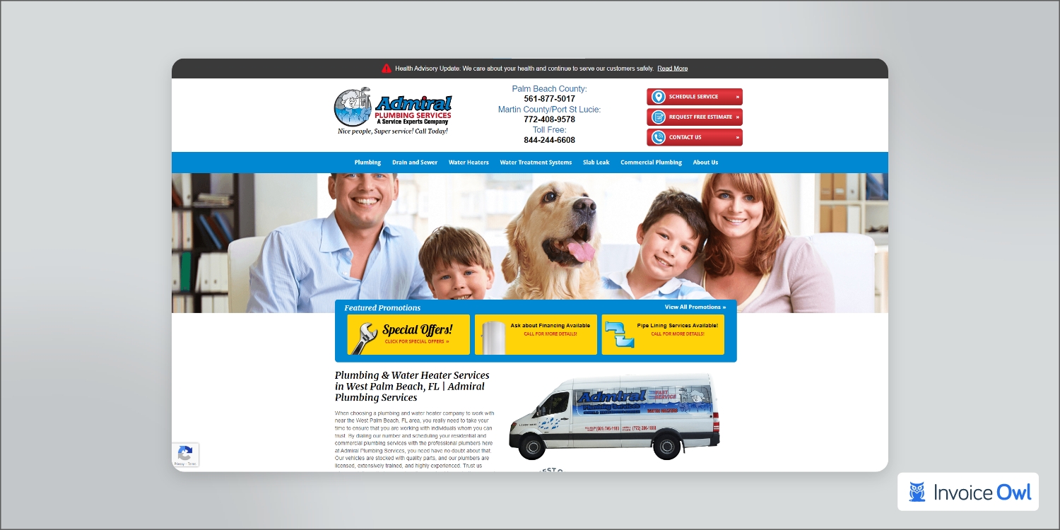 Admiral plumbing services llc