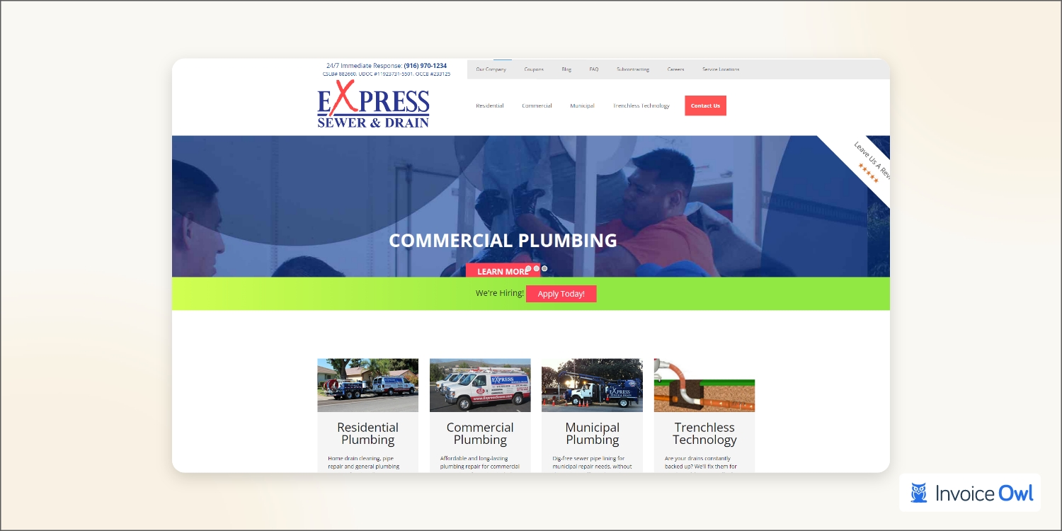 Express sewer and drain