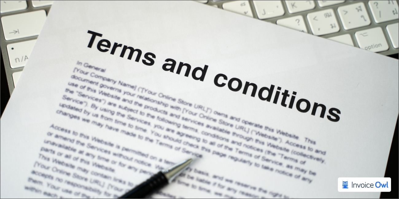 Terms and conditions in explanatory notes