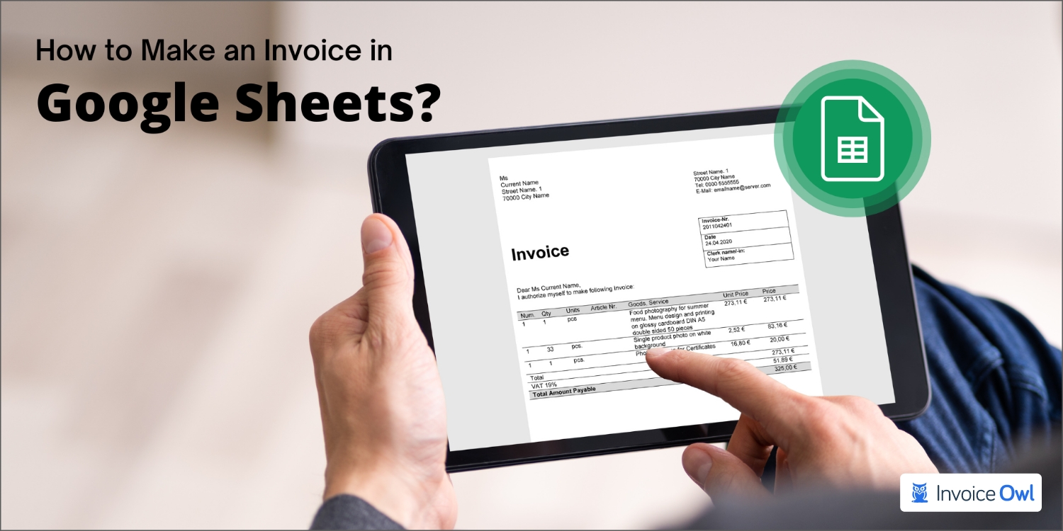 How to make an invoice in google sheets