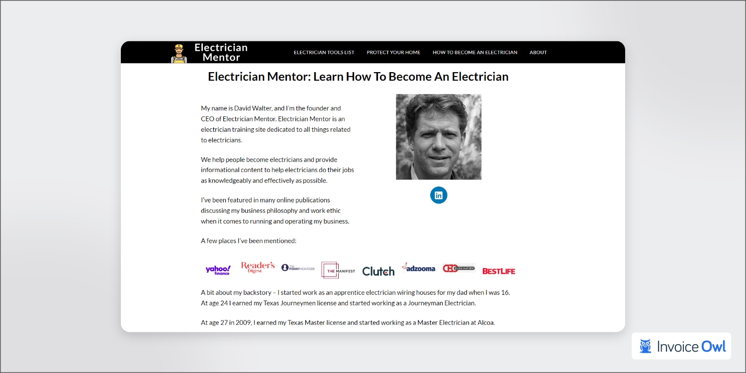 Electrician mentor