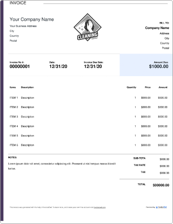 Download ms excel invoice template