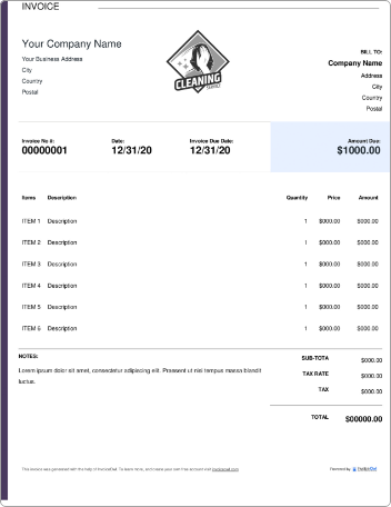 Page 2 - Free printable, customizable service invoice templates