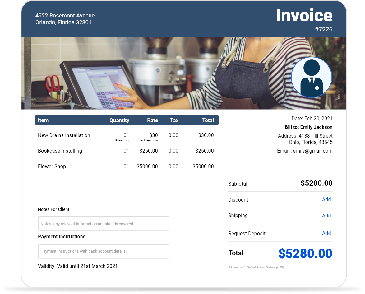 Sole trader invoice template