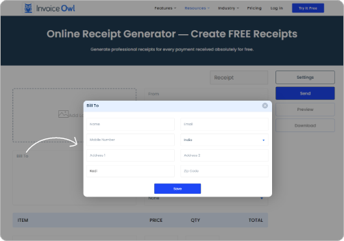 Receipt Maker for Small Businesses - Vencru