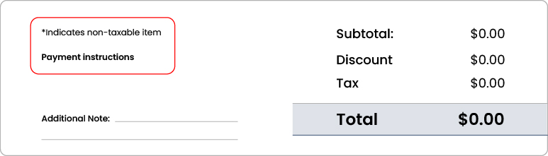 Specify your payment terms