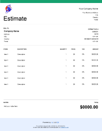 PDF invoice Template