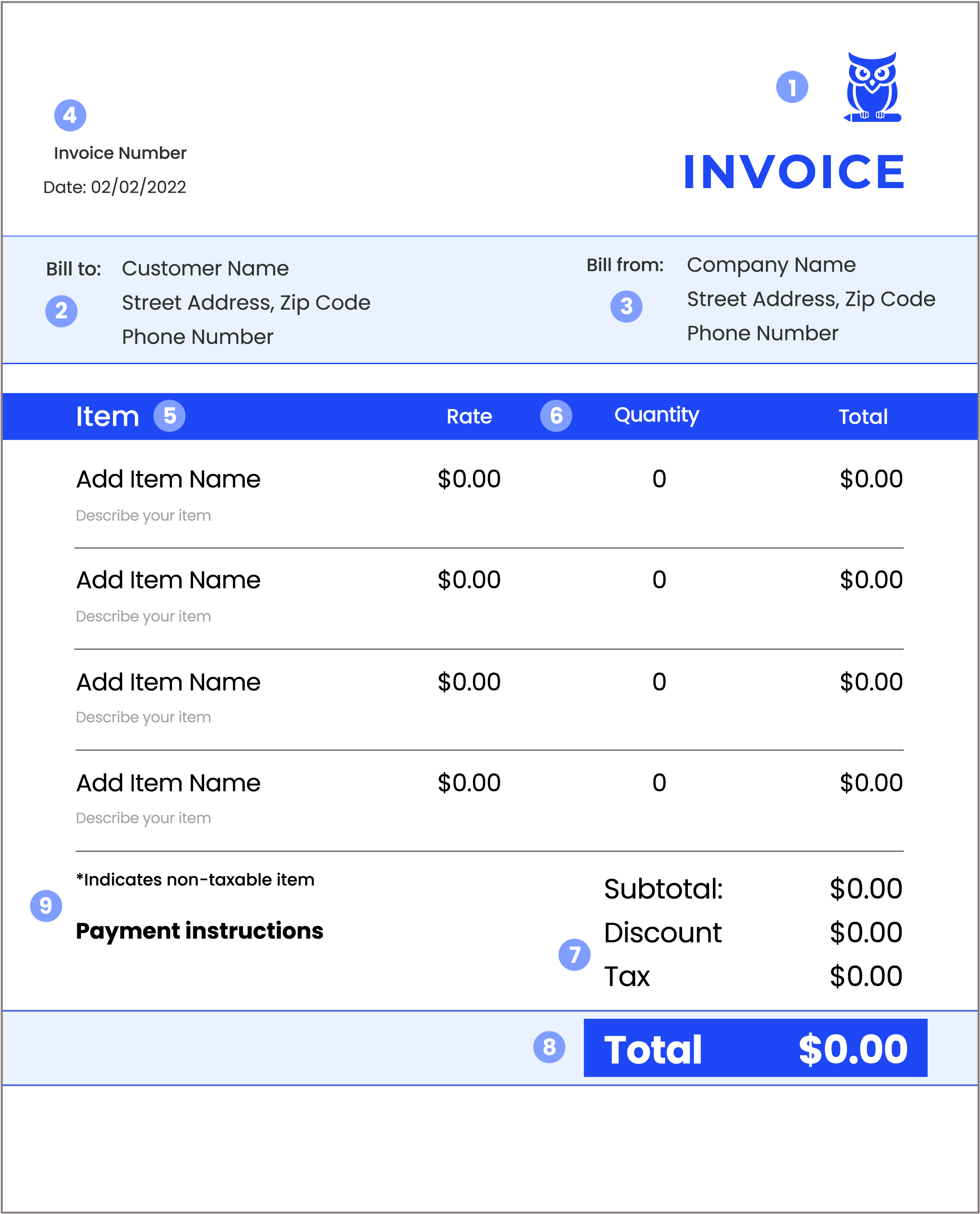 Essential elements of an online invoice generator