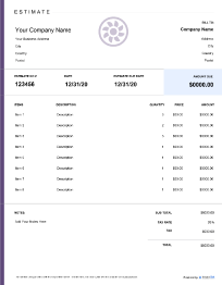 Microsoft Word invoice template