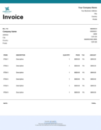 PDF invoice Template